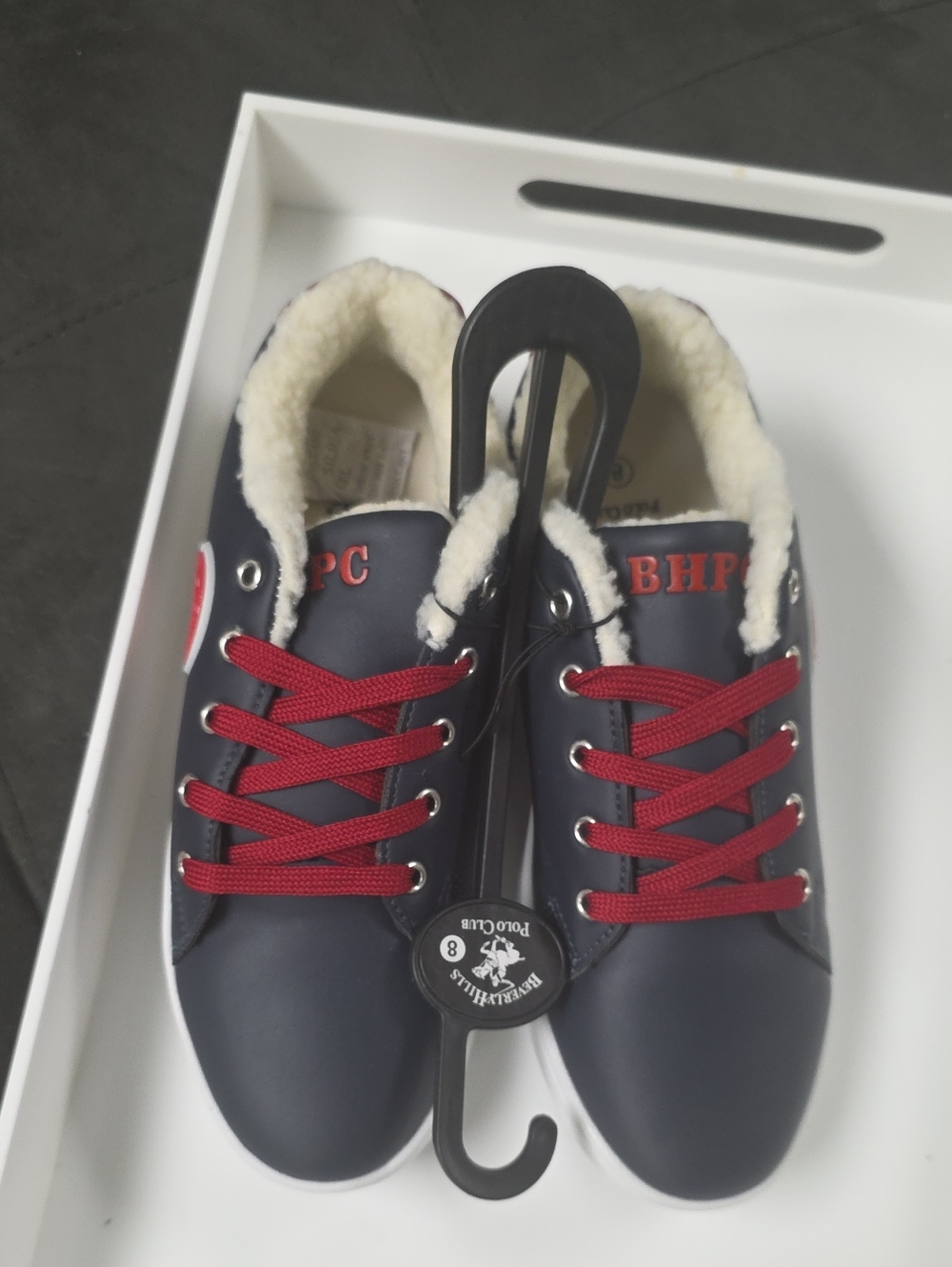 Beverly Hills Polo Club Navy Sneakers with Red Laces